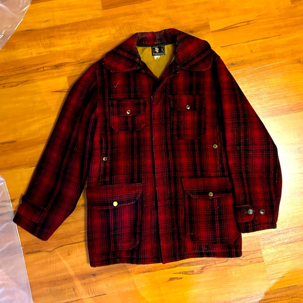 Vintage 1930s-1950s Woolrich Plaid Hunting Jacket